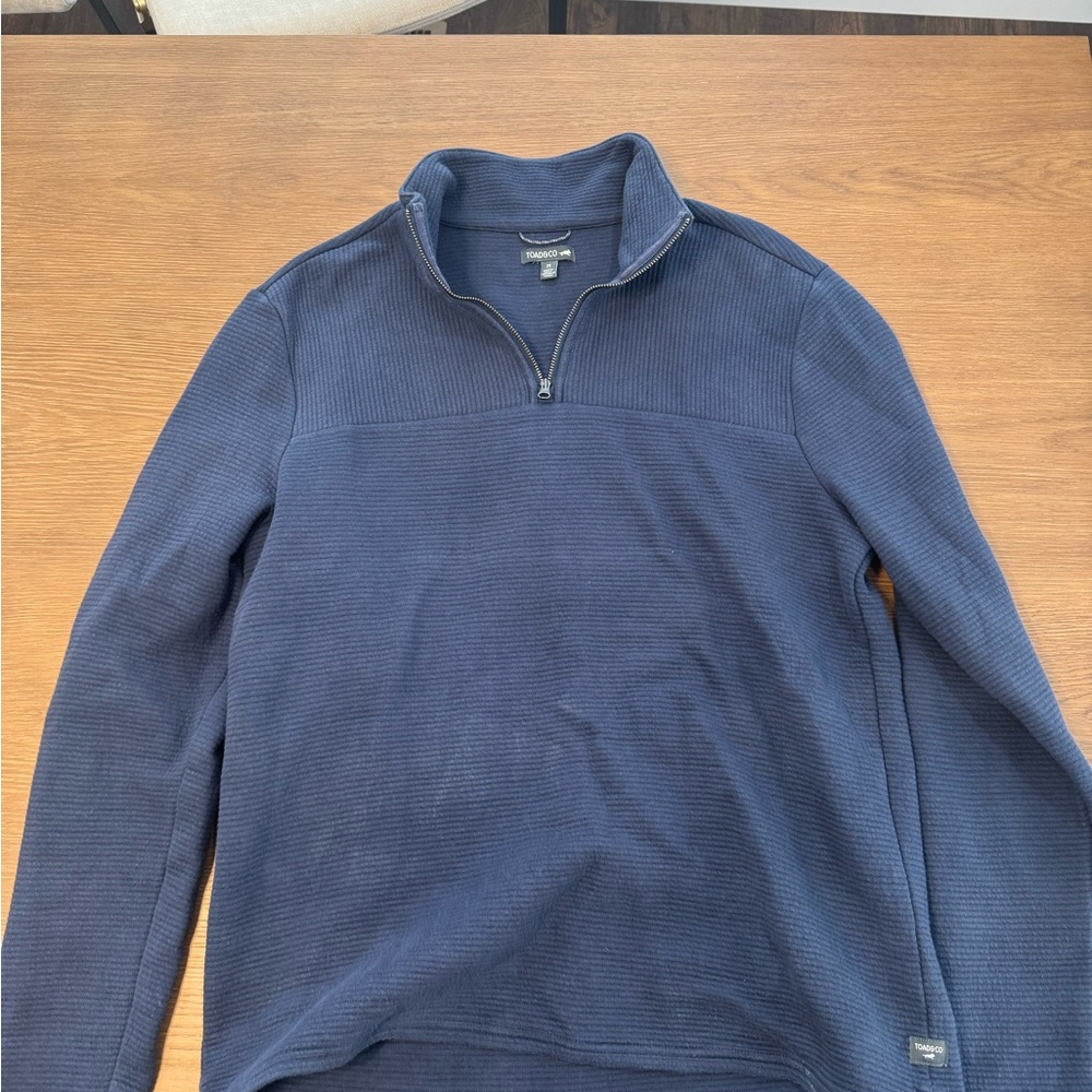 Toad&Co Men's Blue Zip-Up Sweater